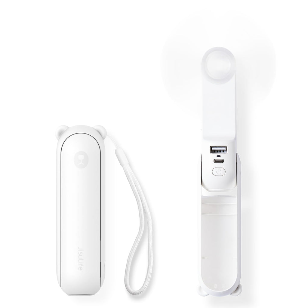 JISULIFE 3 IN 1 Portable Fan with Power Bank & Flashlight Featured