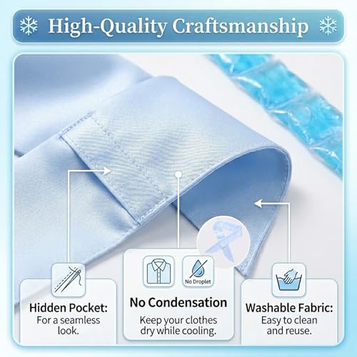 Cooling Neck Wrap & Scarf for Instant Relief | Reusable Ice Crystal Cooling Towel – Soft, Breathable for Sports, Gym, Outdoor Work, Hot Flashes (bIue)