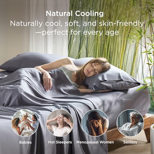 Bedsure PureWoven Pillow Cases Queen Set of 2, Rayon Derived from Bamboo