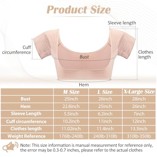 6 Pcs Underarm Sweat Vest for Woman