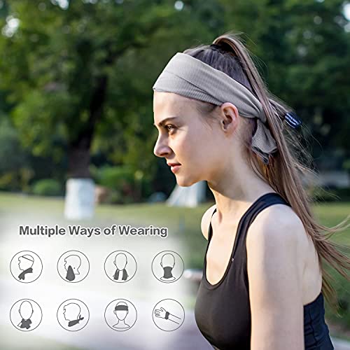 2 Packs Cooling Towel (40"x 12"), Microfiber Cool Towel, Soft Breathable Chilly Towel Stay Cool for Yoga, Sport, Gym, Camping, Fitness, Running & More Activities, Grey