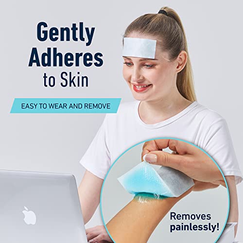 Cooling Patches for Fever and Headache, 20 Pack Migraine Relief for Kids | Cooling Relief for Teens and Adults, Tension and Sinus Headache Patches, Lasts 8 Hours