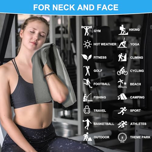 6 Pack Cooling Towels (40"x12") for Neck and Face, Cooling Neck Wraps, Cool Towel for Hot Weather, Ice Towel, Soft Breathable Chilly Towel for Workout, Camping, Yoga, Running