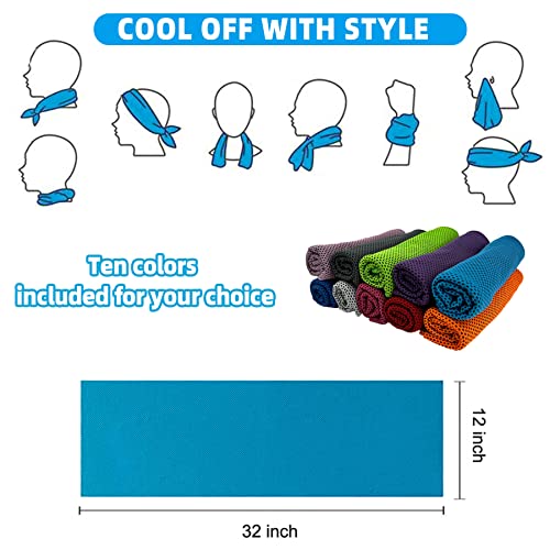 Cooling Towels, Soft Breathable Sweat Ice Towel for Sports, Yoga, Gym, Golf, Camping, Running, Fitness, Workout & More Activities