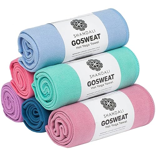 GoSweat Non-Slip Hot Yoga Towel with Super-Absorbent Soft Suede Microfiber in Many Colors, for Bikram Pilates and Yoga Mats.