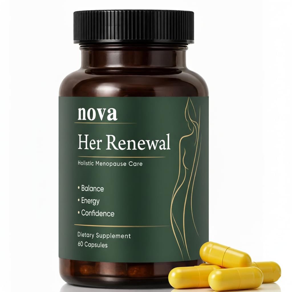 NOVA Menopause Supplements for Women, Menopouse Reliet & Uttaility, Comfort & Daily Well-Being, 60 Count (A)