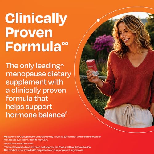 Amberen Menopause Supplement, Multi-Symptom Relief, 30 Day Supply | Clinically Proven, Helps Relieve Hot Flashes, Night Sweats, Mood Swings, Difficulty Sleeping, Fatigue, Drug & Hormone Free
