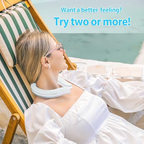 Neck CoolingTube with Insulated Bag, Reusable Neck Coolers Wearable Body Cooling Products for Hot Weather in Summer