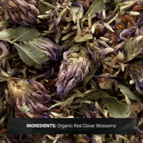 Frontier Co-op Organic Whole Red Clover Blossoms, 0.71oz - Fragrant, Natural and Versatile for Garnishes and Red Clover Tea - Kosher, Non-Irradiated