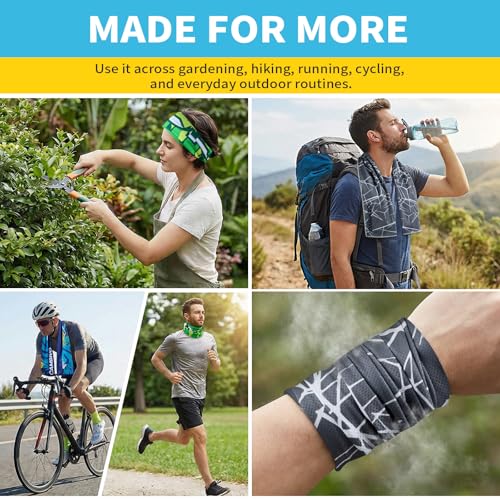 CAMBIVO Floral Cooling Towel for Women and Men, Lightweight Breathable Cooling Scarf Sun Protection Neck Gaiter Face Cover