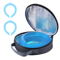 2PCS PCM Neck Cooling Tube with Insulated Bag, Reusable Ice Ring Neck Cooler Wrap, Wearable Cooling Neck Ring for Hot Summer Weather Outdoor Work, TPU Freezable Collar (Blue*2)