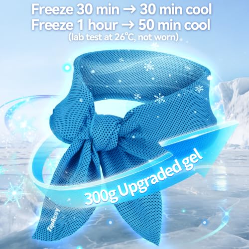 New Upgraded Cooling Neck Wraps, Neck Coolers for Hot Weather, Leak-Proof Solid Cooling Gel, 360° Full-Wrap, Cool Relief - Head, Neck, Wrists...