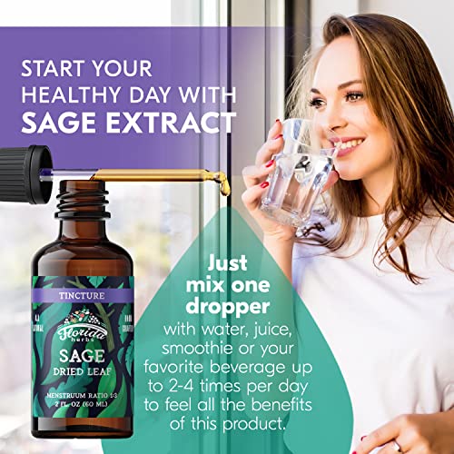 Sage Extract – Natural Dried Sage Supplement – Sage Herb (Salvia officinalis) – Organic Sage Herbal - None-GMO - Made in USA – 2 oz