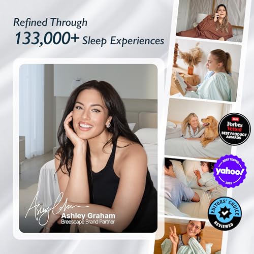 Cooling Comforter Blanket - BlendTek Q-Max>0.46 Tech, Cooling Blanket for Hot Sleepers & Night Sweats Relief, Breathable Lightweight Summer Bedding, Queen 96x96 Inches, Ivory