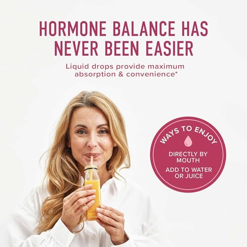 Hormone Balance Liquid Drops with Black Cohosh & Stinging Nettle, Vegan | With Red Raspberry Leaf Chasteberry & More, Menopause Hot Flash & PMS Menstrual Herbal Support Tincture, USDA Organic, 2oz