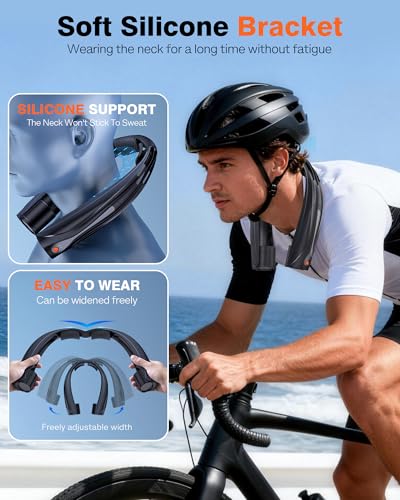 Portable Neck Fan, 6000mAh Personal Fan, 360° Cooling Rechargeable Wearable Fan, 6 Speeds Adjustable Hands-Free Fans for Travel, Outdoor, Office, Ideal Summer Gifts