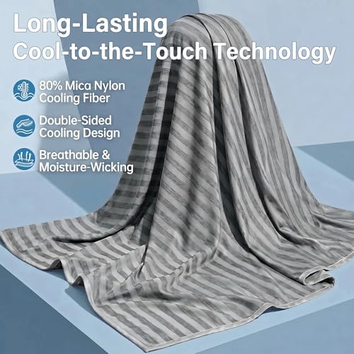 Guohaoi Cooling Blanket for Hot Sleepers and Night Sweats 90"x90" Queen