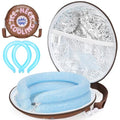 1MORE Neck Cooling Tube,Cooler Ice Ring w/Bag for Summer,2-Pk,Chocolate | Reusable Coolers Wraps for Extremely Hot Weather | Wearable Cooling Ice Ring for Outdoor Sports, Workers.