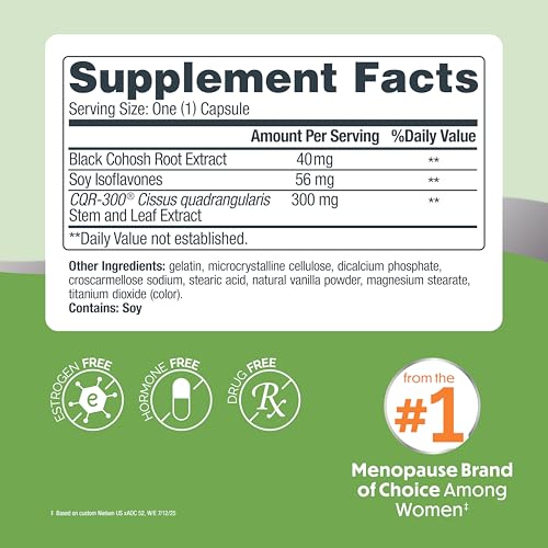 Estroven Weight Management for Menopause Relief Supplement for Women, 30 Ct | Hormone-free, Drug-free, Hot Flash & Night Sweat Relief*, Black Cohosh, Perimenopause Pre-menopause Support, 1 Capsule Daily