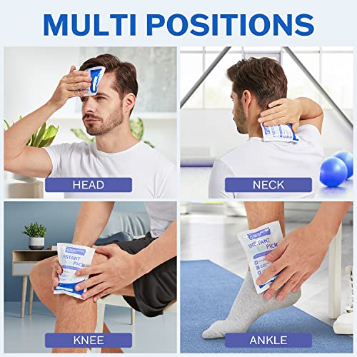 25 Pack Instant Ice Packs for Injuries, Disposable Instant Cold Pack