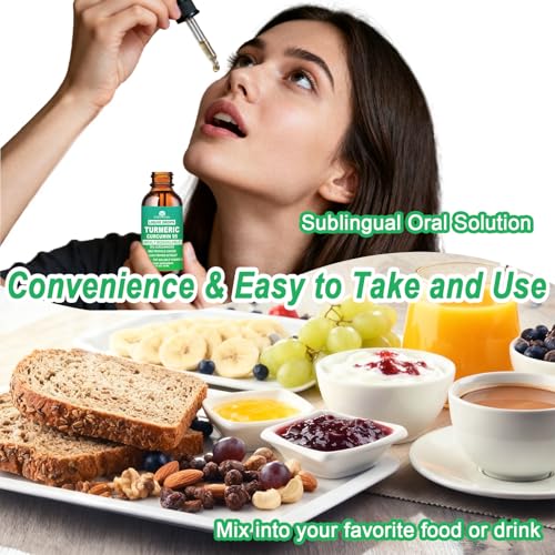 Turmeric Curcumin Supplement, Liquid Turmeric with Black Pepper & Ginger