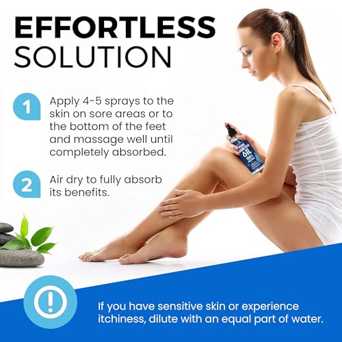 Pure Magnesium Oil Spray for Sleep, Feet & Leg Cramps - USP Grade - 8oz