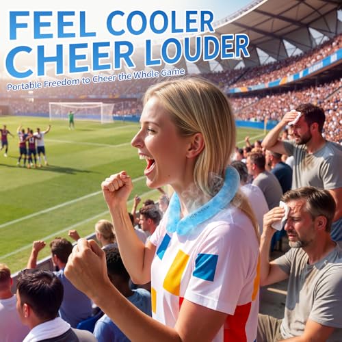 Cooling Neck Wrap for Summer Heat Relief, Wearable Ice Neck Cooling Tube with Quick Freeze Gel, Reusable Hands-Free Cold Band Lasts Up to 5 Hours for Outdoor, Yardwork, Workouts