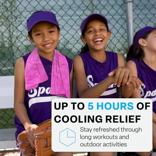 Instant PVA Cooling Towels, Cooling Neck Wraps, Gray, 1 Pack | 5 Hours of Cooling, UPF 50+, Soft Cooling Towels for Neck and Face, Machine Washable, Ideal for Sports & Workouts, 13"x29.5"