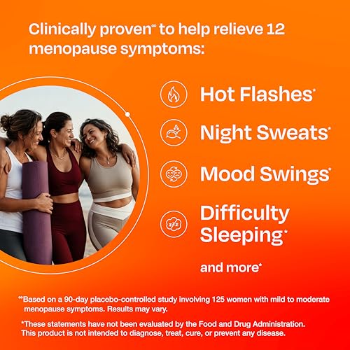 Amberen Menopause Supplement, Multi-Symptom Relief, 30 Day Supply | Clinically Proven, Helps Relieve Hot Flashes, Night Sweats, Mood Swings, Difficulty Sleeping, Fatigue, Drug & Hormone Free