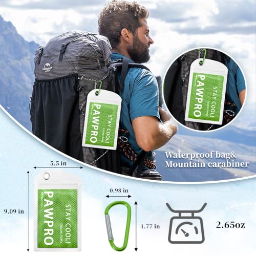 4 Packs Soft Breathable Cooling Towels for Neck and Face(40"x12") | Waterproof Bag, Carabiner, Microfiber, for Yoga, Sport,Gym,Camping