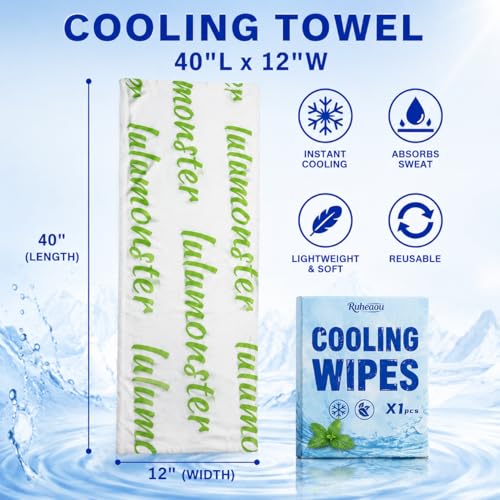 10PCS Instant Cooling Towels ，Cooling Wipes with Refreshing Mint Scent, Cold Camping Towel, Long-Lasting 3-Hour Chill, Lightweight & Portable for Gym, Hiking, Golf, Concerts, and Outdoor Sports