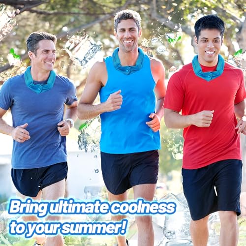 Acostop 3 Pcs Breathable Soft Cooling Neck Wraps with Ice Polymer | Long Lasting Neck Coolers for Summer Heat, Men Women Cooling Towels for Hot Weather Sports Gym Workout Outdoor Work