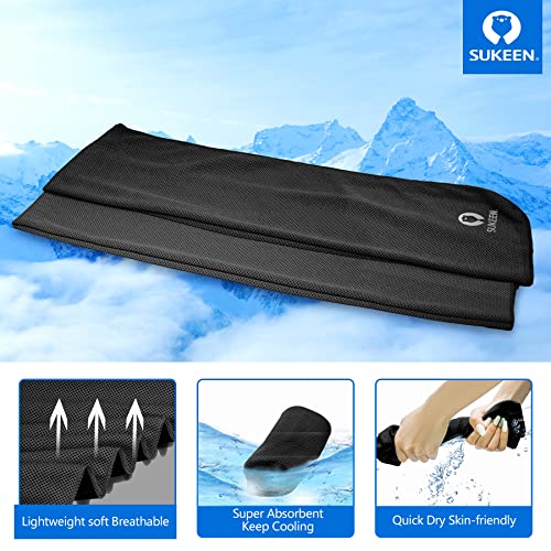 Sukeen 4 Pack Cooling Towels (40"x12") for Neck and Face Instant Cooling | Stay Cool in Hot Weather,Versatility,Soft,Breathable,Durability for Sports,Outdoor activities,Summer works in heat