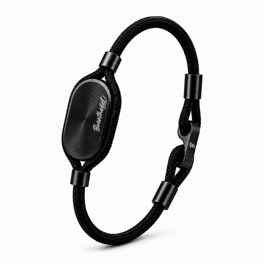 Mindful Vibration Reminder for Men and Women —Adjustable One-Size Couples Bracelets,a Gentle Cue to Pause and Breathe,No App or Bluetooth,Premium Screen-Free Wellness Gift (Gunmetal)