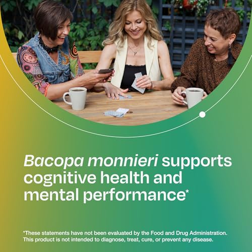 Amberen Find Focus, Menopause Supplement for Women, Clinically Proven Bacopa monnieri supports Mental Clarity, Focus, Cognition, Working Memory & Recall, Hormone & Soy Free, 60 Capsules, 30 Day Supply