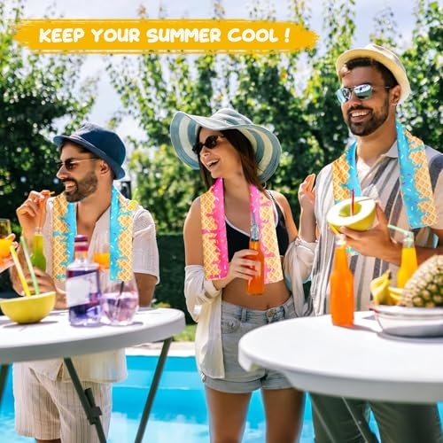 12 Pcs 40"x12" Softball Ice Cream Drip Cooling Towels | Sweat Absorbent Cooling Towels for Coach & Team Gifts, Youth Sports, Gym, Beach, Pool & Hot Weather Party Favors