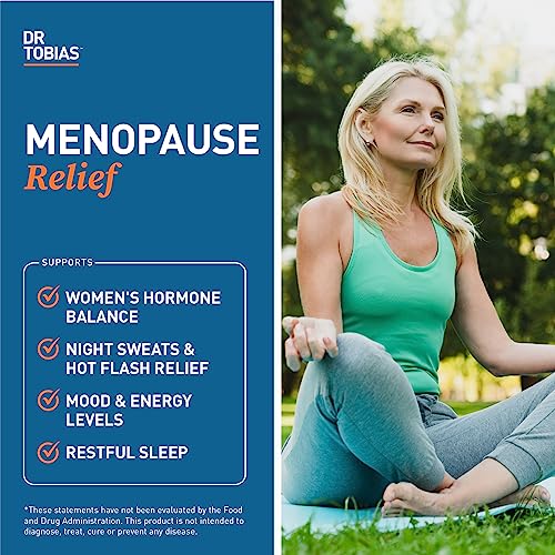 Dr. Tobias Menopause Relief 60 Capsules | Menopause Supplements for Women | Menopause Wellness Support | Black Cohosh + Soy Isoflavones | Hot Flashes, Mood & Nighttime Comfort | 30 Servings