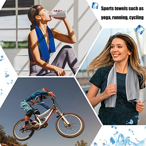 Maitys 200 Pcs Microfiber Cooling Towel, Ice Towel, 32"x12" Cool Cold Towel for Neck and Face Cooling Towels Breathable Soft Chilly Towel for Yoga Sport Gym Workout Camping, 10 Color