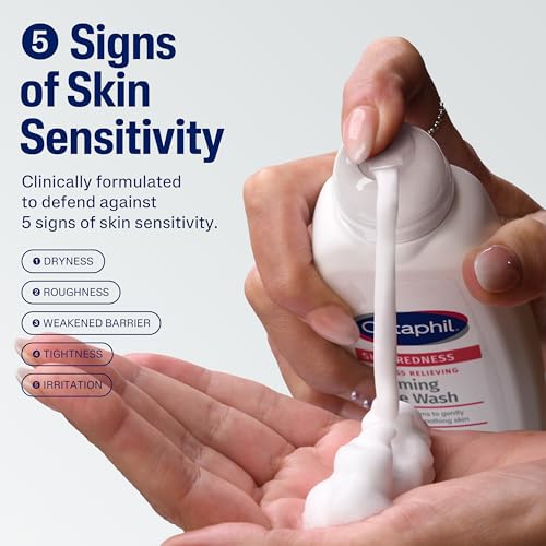 Cetaphil Kızarıklık Giderici Köpüren Yüz Temizleyici, Hassas Ciltler İçin, 237 ml