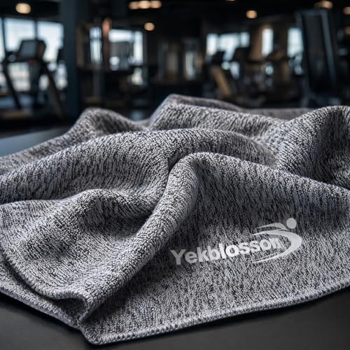 6 Pack Cooling Towel, Ice Towel for Neck, Soft Breathable Microfiber Towel, Hyper-Evaporative Cooling Towels for Yoga Sports Gym Running Workout Camping Outdoor Activities (3black+3grey)