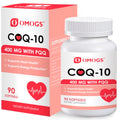 OMOGS CoQ10 400mg Softgels, Coenzyme Q10 High Absorption Supplements Support Heart Health, Cardiovascular Health, Immune System & Cellular Energy Production, Gluten Free, 90 Softgels