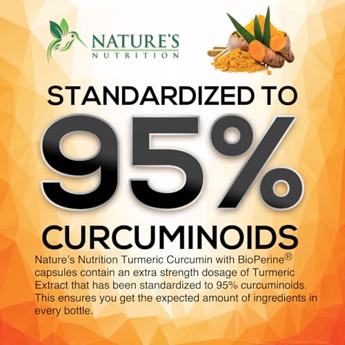 Turmeric Curcumin Supplement - 2400mg Organic Turmeric - 95% Curcuminoids & BioPerine Black Pepper Extract for Best Absorption - Natural Vegan Joint & Immune Support, Bottled in USA - 60 Capsules