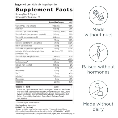 Ancient Nutrition Methylated Multivitamin for Women 40+, Once Daily