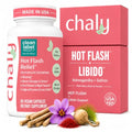 Chaly Perimenopause & Menopause Supplement for Women – Non-Hormonal Hormone Balance for Hot Flashes, Mood & Libido – KSM-66 Ashwagandha, Affron Saffron – Clean Label Project Certified, Vegan, 60 Ct
