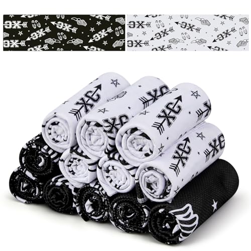 12 Pack Cooling Towel 40"x12", Cooling Neck Wraps Towel for Men Women, Soft Breathable Chilly Towels, Cross Country Microfiber Towels for Yoga, Sport, Running, Workout, Gym, Fitness, Workout