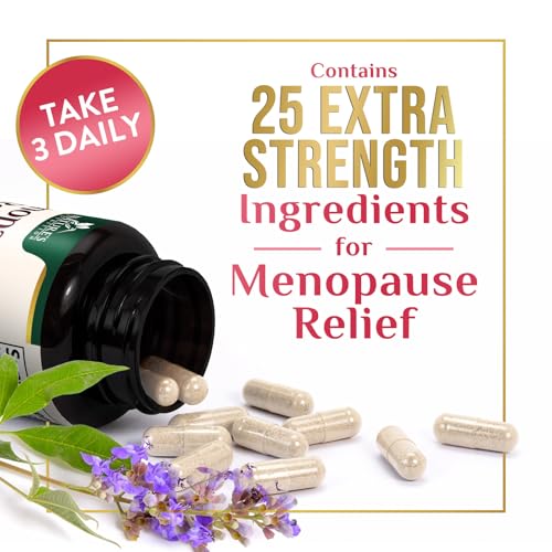 Menopause Supplement for Women - Natural Menopause Relief Support for Mild Hot Flashes & Night Sweats - Best Probiotics for Women, Dong Quai, Black Cohosh, Ashwagandha - Bottled in USA - 60 Capsules