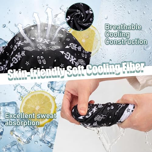 12 Pack Cooling Towel 40"x12", Cooling Neck Wraps Towel for Men Women, Soft Breathable Chilly Towels, Cross Country Microfiber Towels for Yoga, Sport, Running, Workout, Gym, Fitness, Workout