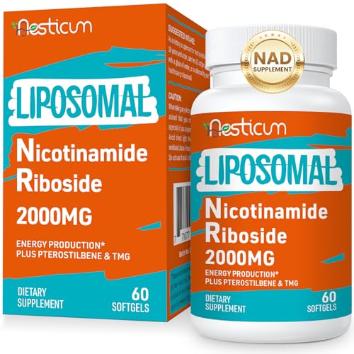 Liposomal Nicotinamide Riboside 2000mg, NAD+ Supplement, 60 Softgels
