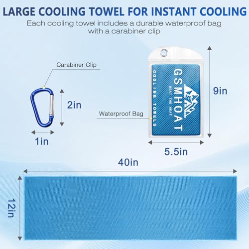 30 Pack Cold Towels for Hot Weather, 40"x12" Bulk Cooling Towel for Neck and Face, Neck Cooling Rags for Sports, Gym, Yoga, Scooer, Golf