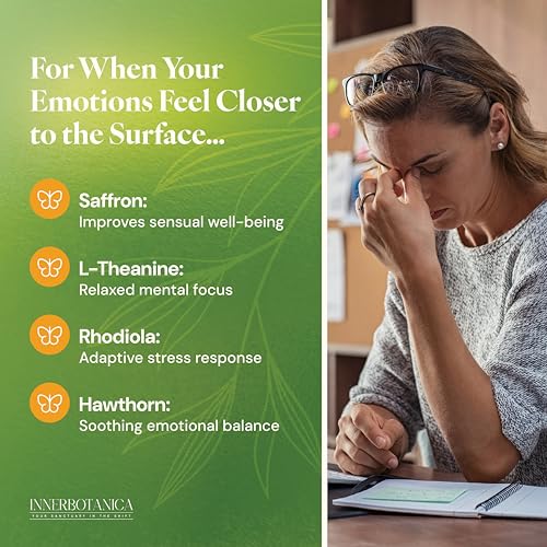 Stability Perimenopause Supplements & Menopause Support | (60 Capsules) with16 Natural Ingredients - L-Theanine, Saffron & Maca Root, Daily Hormone Support & Emotional Balance, Vegan